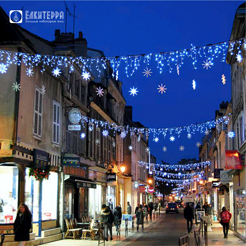 Бахрома светодиодная 3х0,6 м, Белый Резиновый провод, Аквастоп, Цвет свечения : Теплый белый с мерцанием